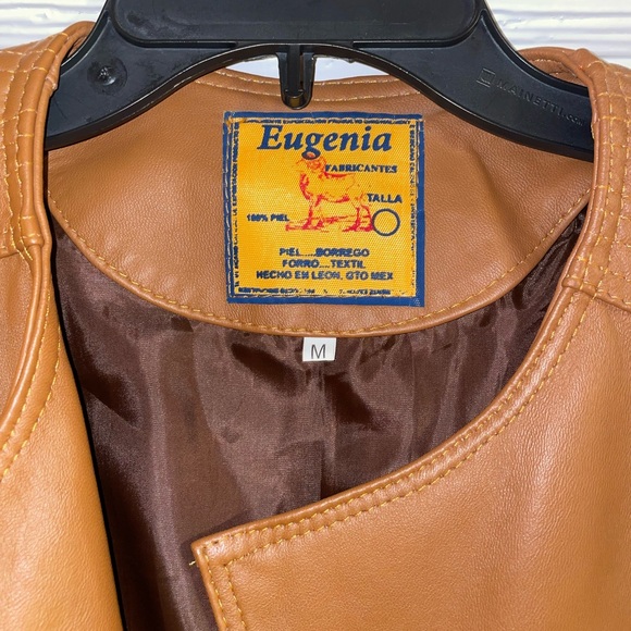 Tan leather jacket - Picture 2 of 6